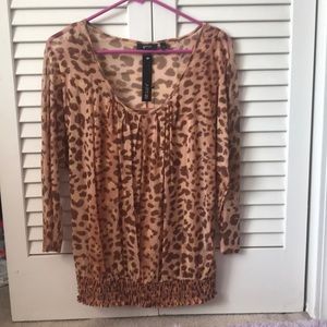 Cheetah print blouse/tunic